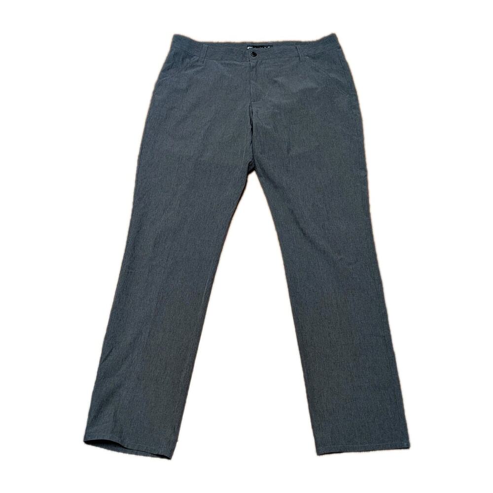 Travis Mathew Pants Mens 34x32 Charcoal Gray Chino Stretch Pockets Performance